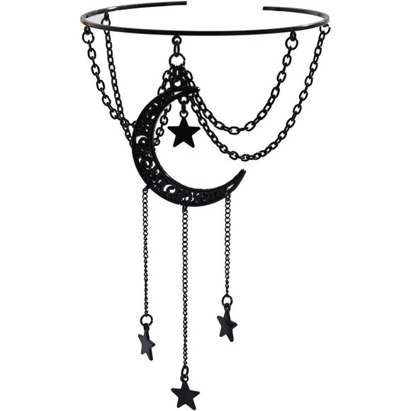 Jewelry - Gothic Arm Cuff Bracelets Plastic Open Cross Crescent Moon Punk Style